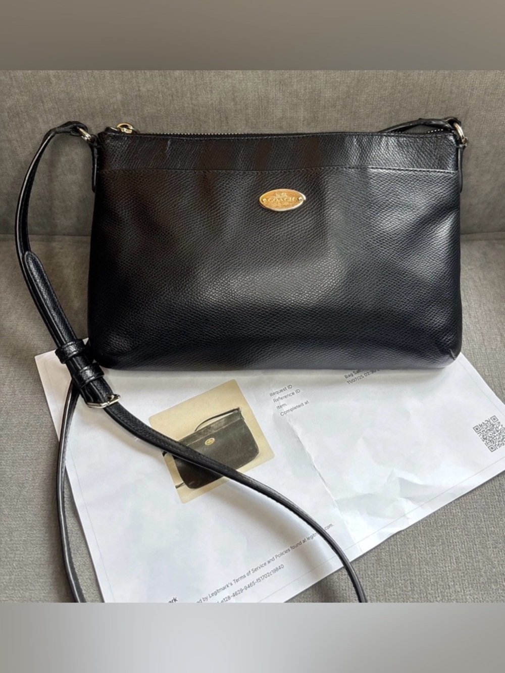 COACH East/West Pop/Crossbody Crossgrain Lthr/F52881 Black/COA/See description